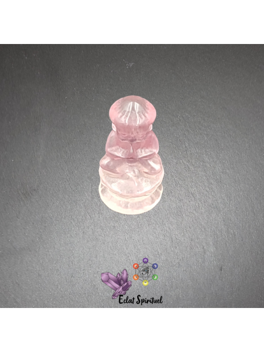 Bouddha en pierre de fluorine rose livraison rapide
