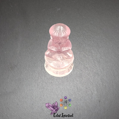 Bouddha en pierre de fluorine rose livraison rapide