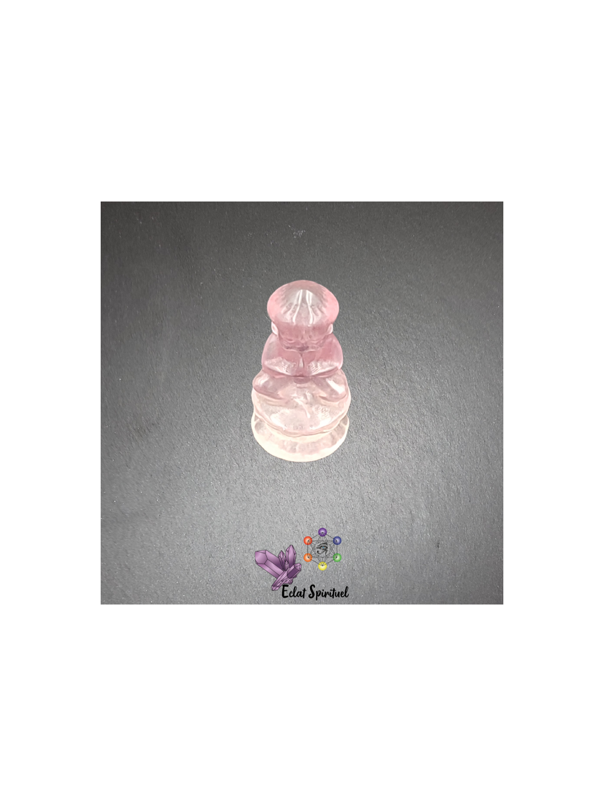 Bouddha en pierre de fluorine rose livraison rapide