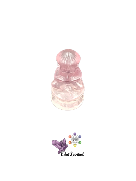 Bouddha en pierre de fluorine rose livraison rapide