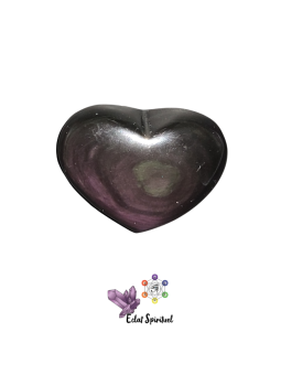 Coeur en pierre naturelle d'Obsidienne Oeil Céleste 6/7 cm