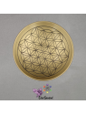Assiette en laiton avec motif Fleur de Vie 15cm