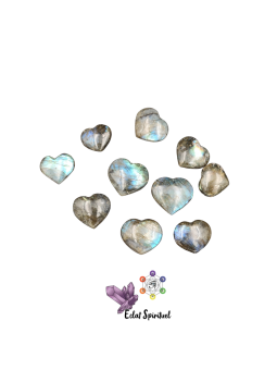 Cœur en pierre naturelle de labradorite de 2/3 cm