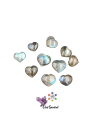 Cœur en pierre naturelle de labradorite de 2/3 cm