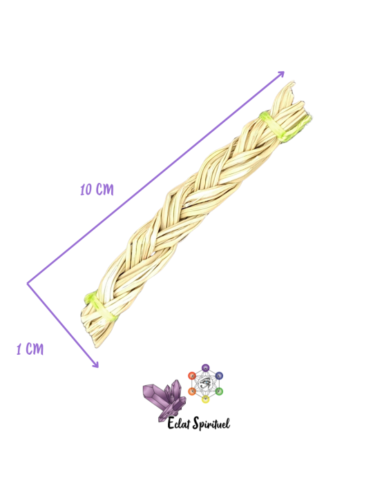 Foin d'odeur en tresse de 10 CM pour purification
