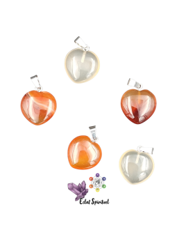 Pendentif en forme de Cœur en pierre naturelle de cornaline