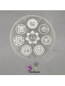 Plaque des 7 chakras en Sélénite de 10 CM