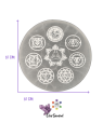 Plaque des 7 chakras en Sélénite de 10 CM