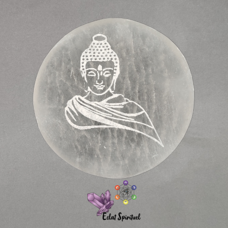 Plaque avec Bouddha en Sélénite de 10 CM