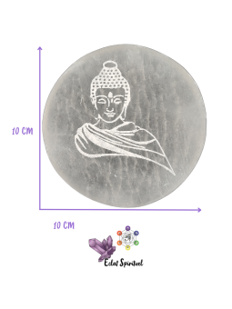 Plaque avec Bouddha en Sélénite de 10 CM