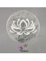 Plaque avec lotus en Sélénite de 10 CM