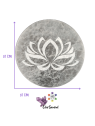 Plaque avec lotus en Sélénite de 10 CM