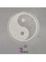Plaque avec Yin Yang en Sélénite de 10 CM