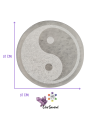Plaque avec Yin Yang en Sélénite de 10 CM