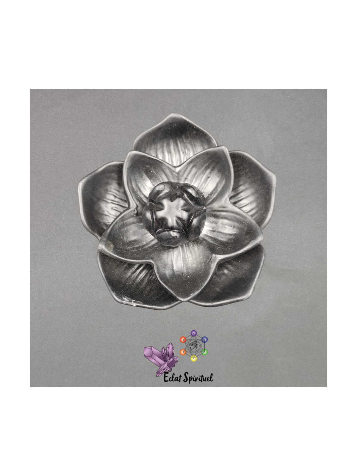 Porte-encens Lotus Céramique – 12 cm – Éclat Spirituel