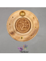 Support encens Arbre de Vie bois – Ø 10 cm – Éclat Spirituel