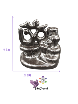 Support backflow Om céramique – 13×8×12 cm – Éclat Spirituel
