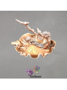 Support encens métal effet cuivre Étang & Branche – 9×9×5 cm