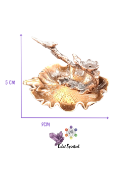 Support encens métal effet cuivre Étang & Branche – 9×9×5 cm