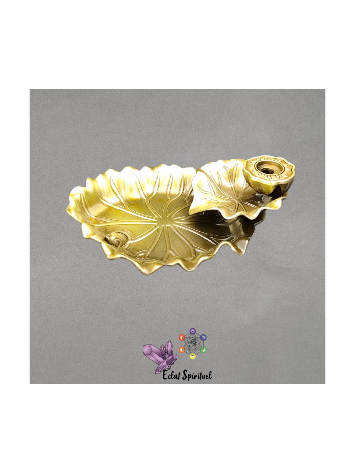Support cônes backflow bronze Étang & Poisson – 12×9×4 cm