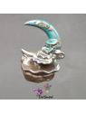 Support backflow Lune céramique – 11×8×13 cm – Éclat Spirituel