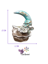 Support backflow Lune céramique – 11×8×13 cm – Éclat Spirituel