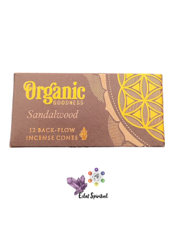 Cônes backflow Organic Goodness Sandalwood – 12 pcs | Sérénité