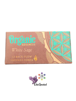 Cônes backflow Organic Goodness White Sage – 12 pcs | Pureté