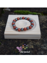Bracelet jaspe rouge & hématite | Assemblé à la main en France