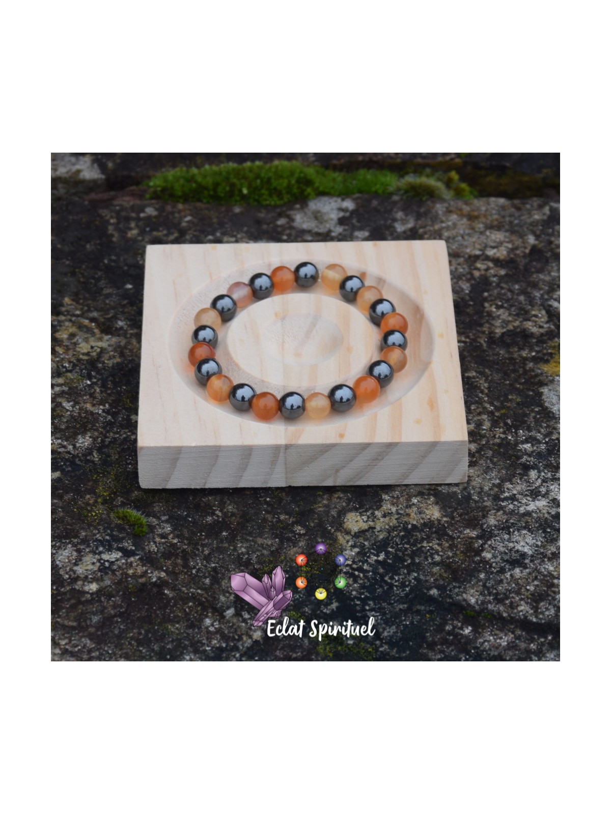 Bracelet cornaline & hématite | Énergie & ancrage