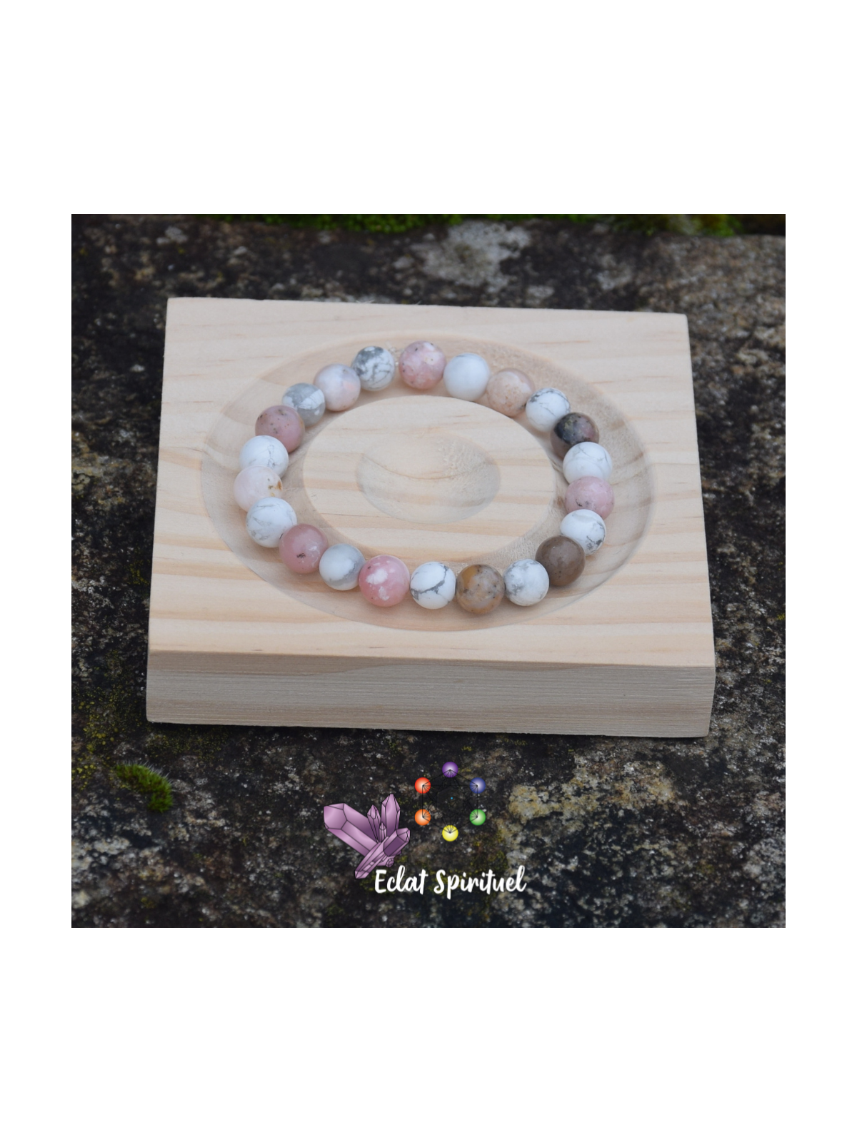 Bracelet howlite opale rose | Douceur & apaisement