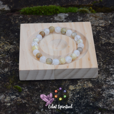 Bracelet quartz craquelé opale jaune | Clarté & joie intérieure