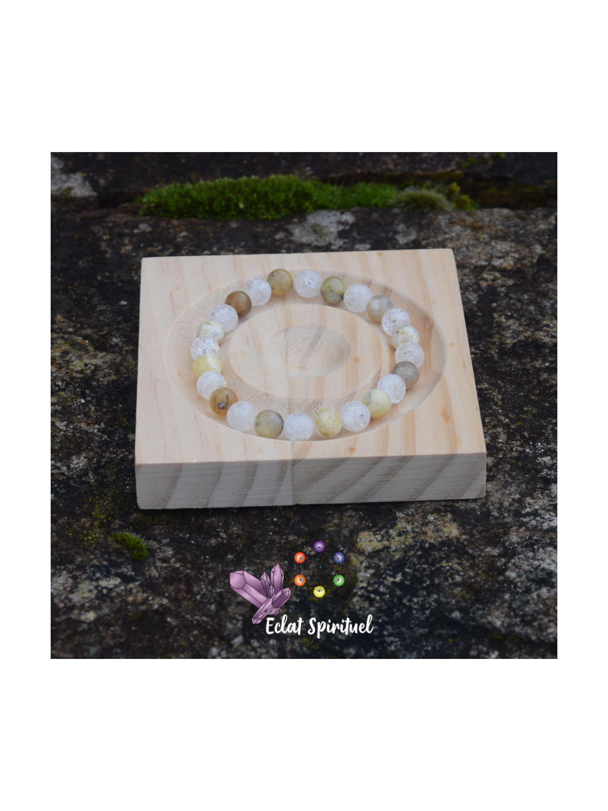 Bracelet quartz craquelé opale jaune | Clarté & joie intérieure