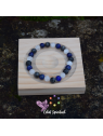 Bracelet larvikite lapis lazuli quartz craquelé | Protection & clarté