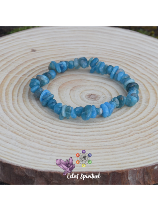 Apatite bleu en bracelet baroque