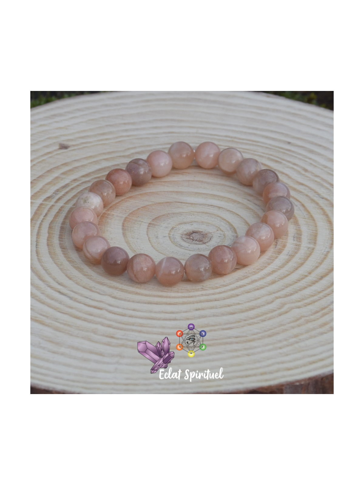 Bracelet 8 mm en pierre naturelle de soleil
