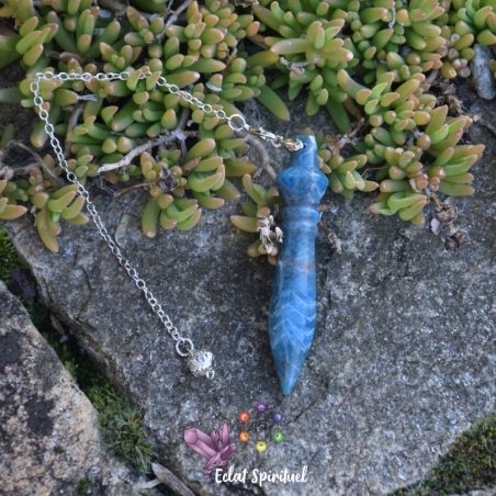 Pendule de Thot Apatite Bleue | Eclat Spirituel