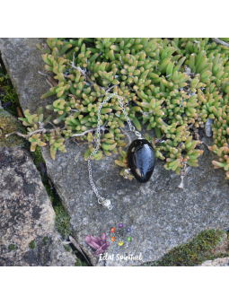 Pendule Obsidienne Noire Fleur de Vie | Eclat Spirituel