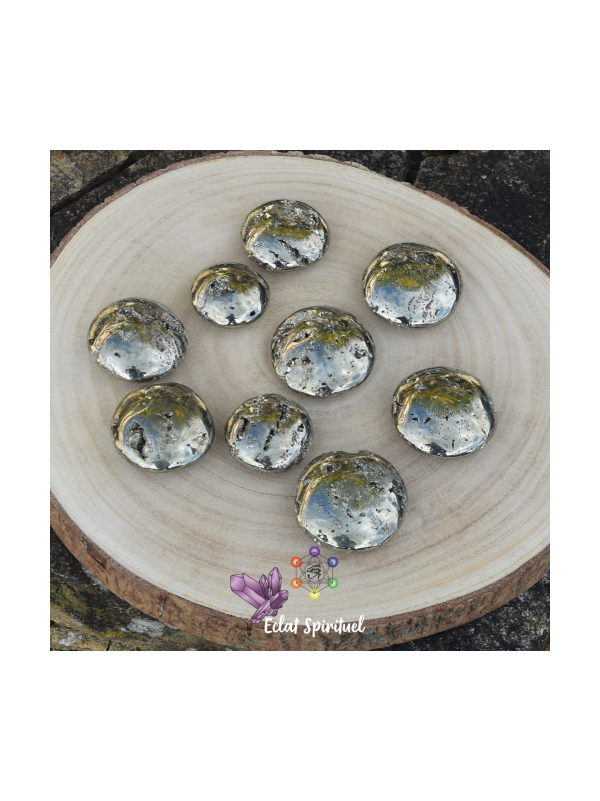 Pyrite de fer en galet