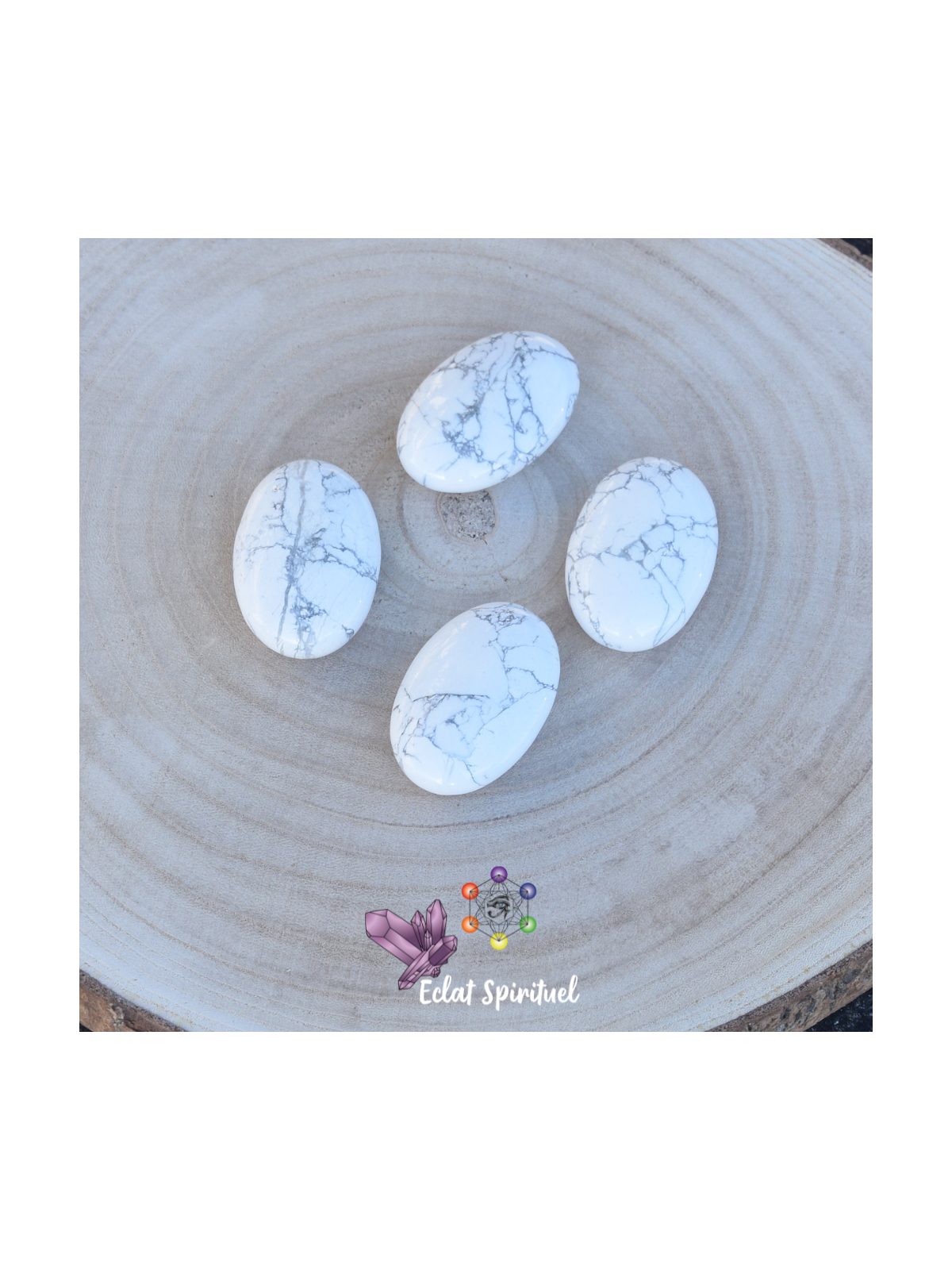 Galet en howlite d'Afrique du sud
