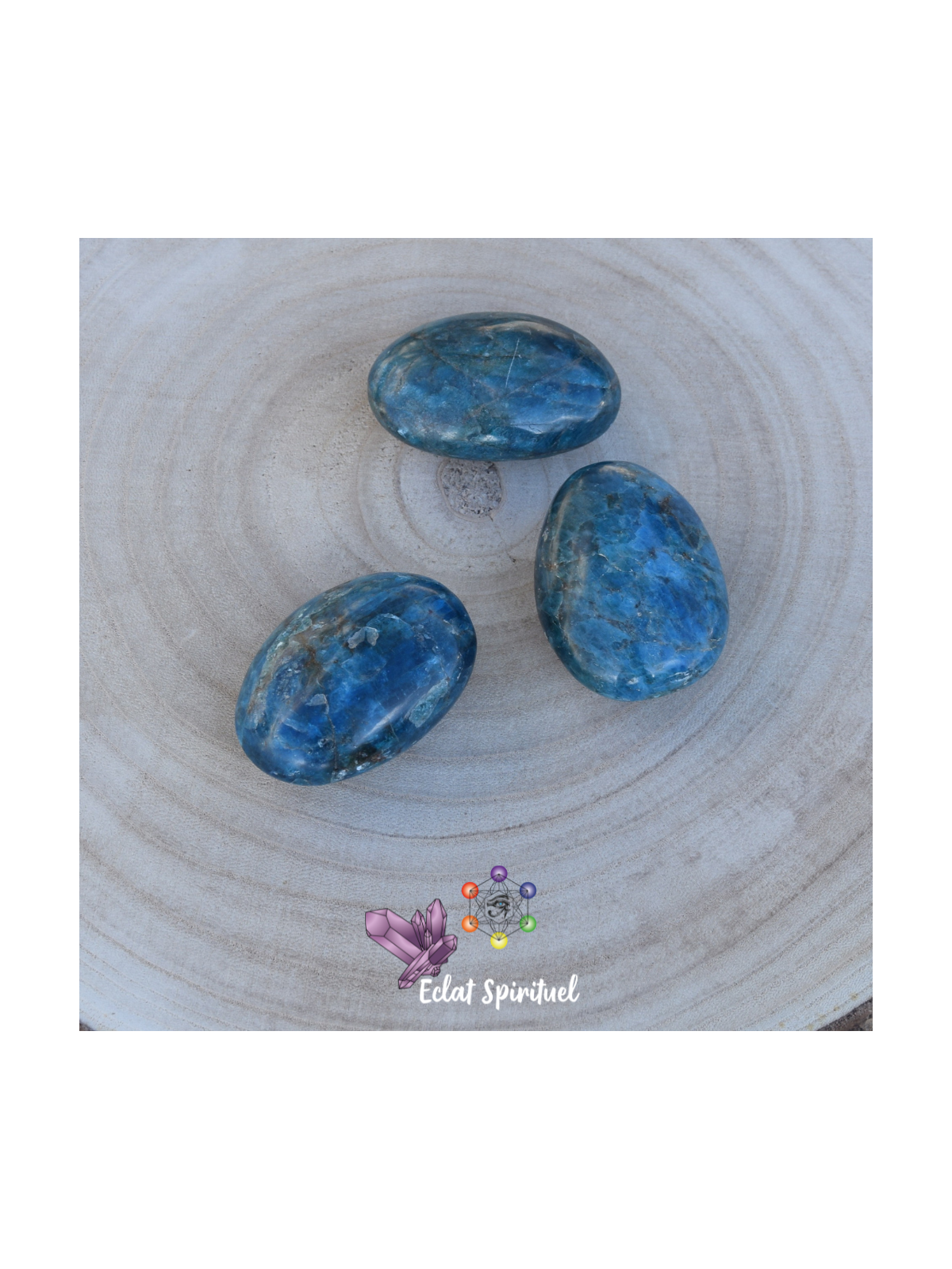 Galet en Apatite bleu taille XL en livraison rapide