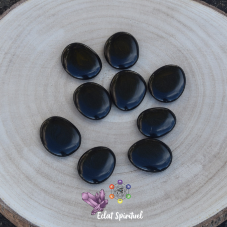 Obsidienne Noire en galet plat