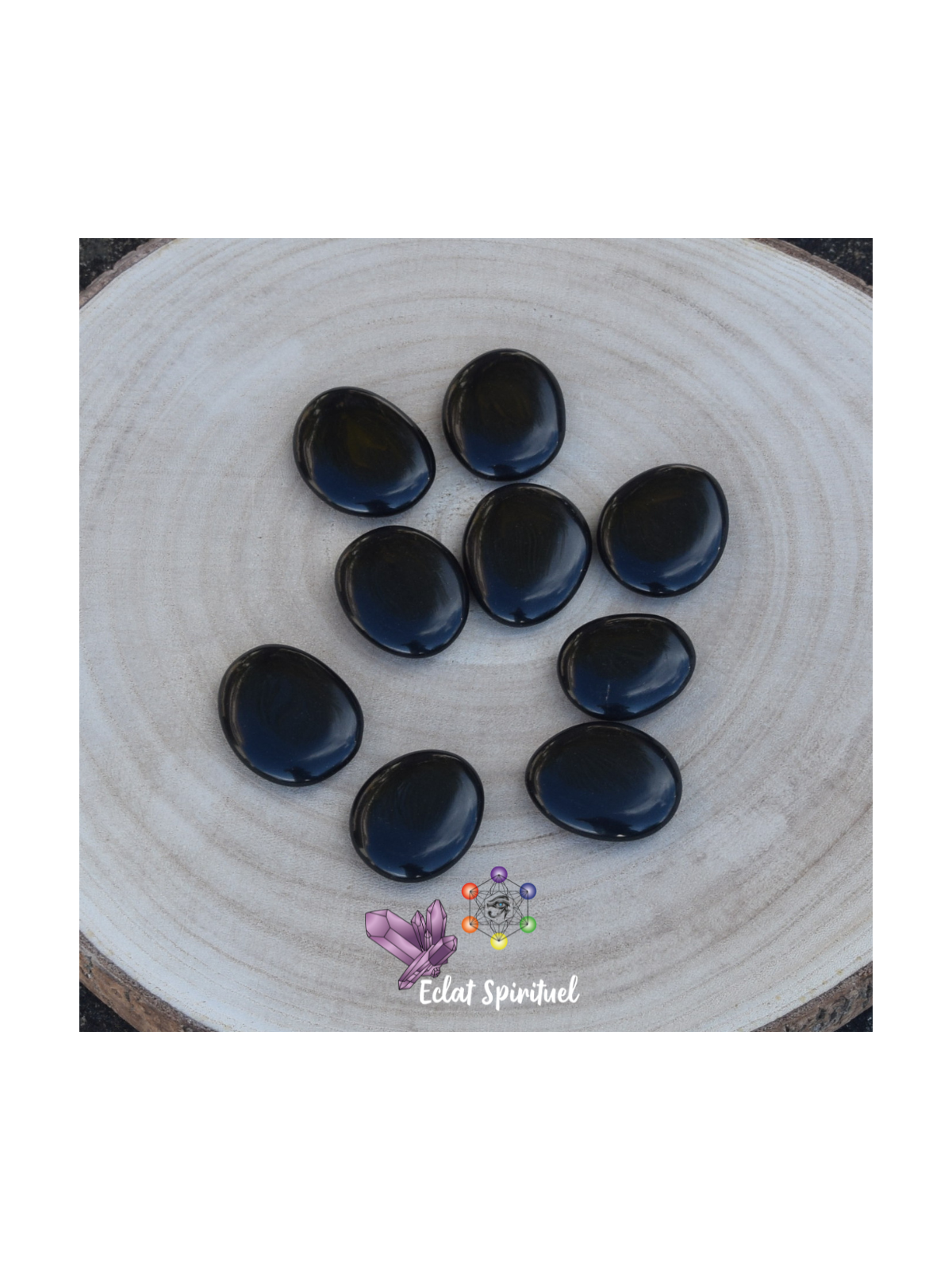 Obsidienne Noire en galet plat