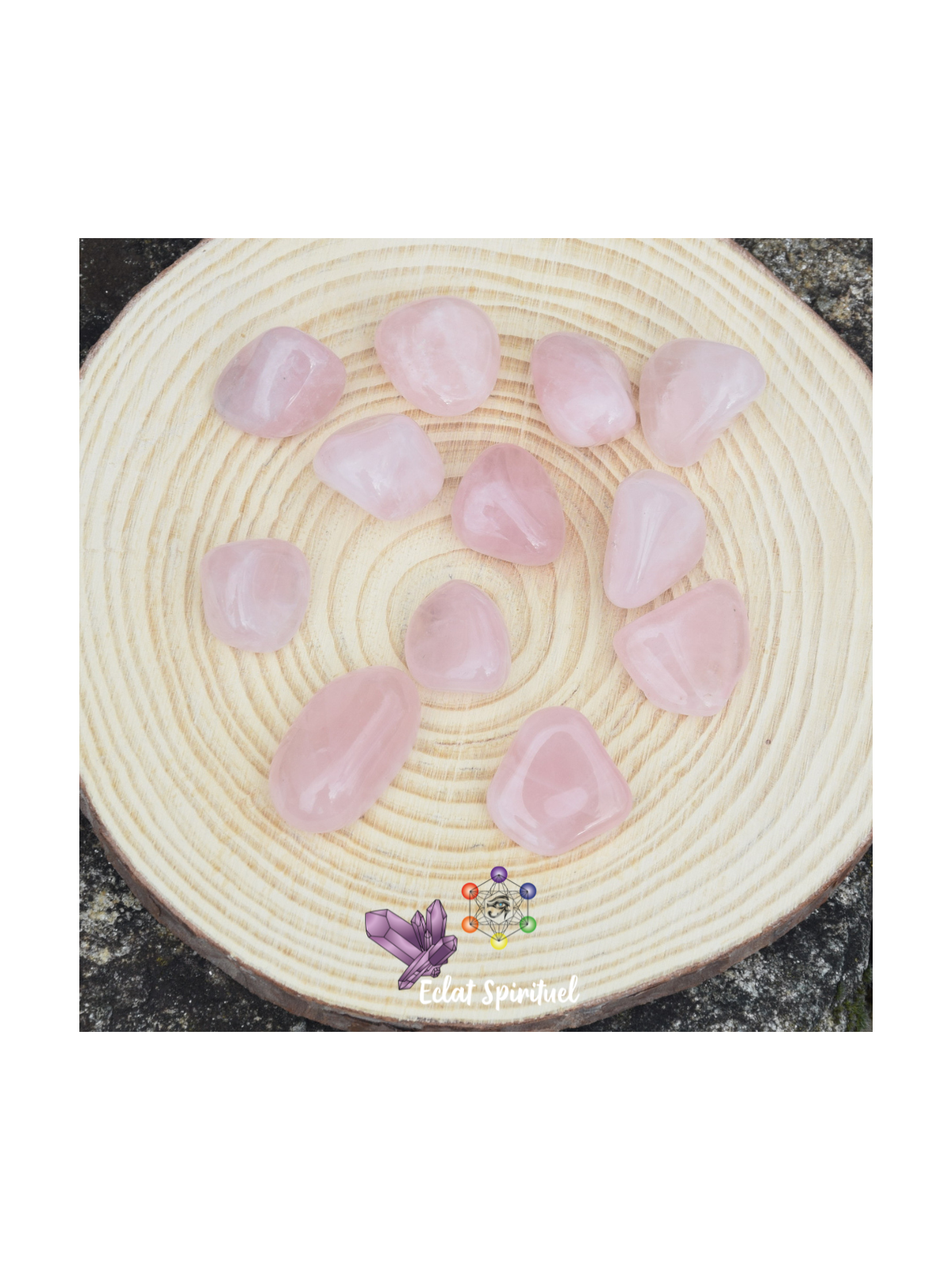 Pierre roulée de quartz rose de Madagascar