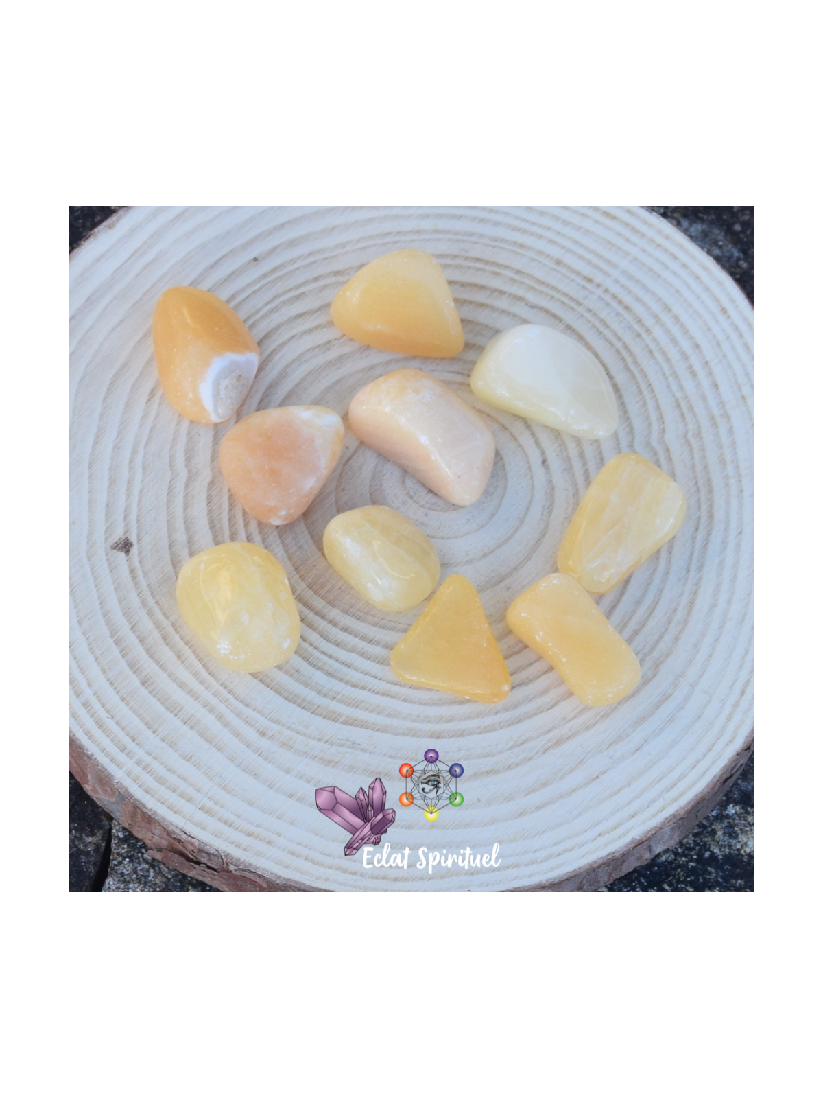 Calcite Orange en pierre roulée