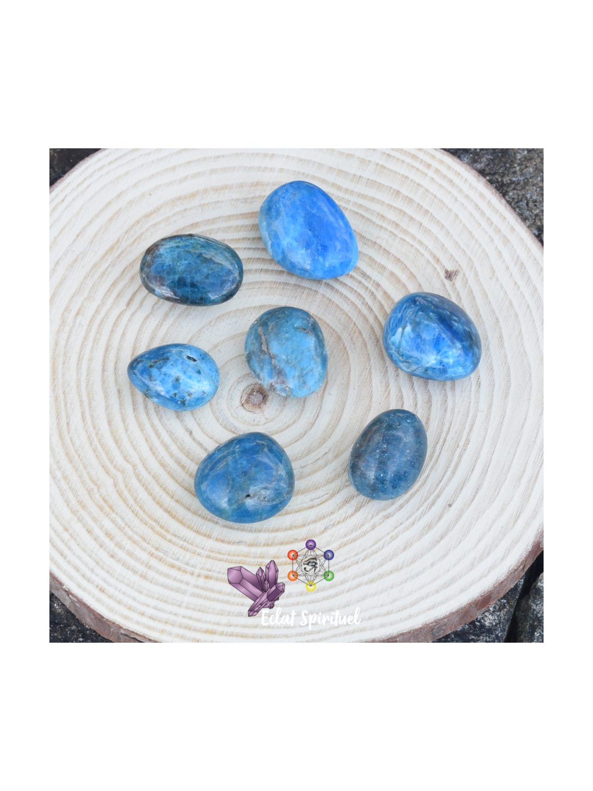 Apatite Bleue en pierre roulée