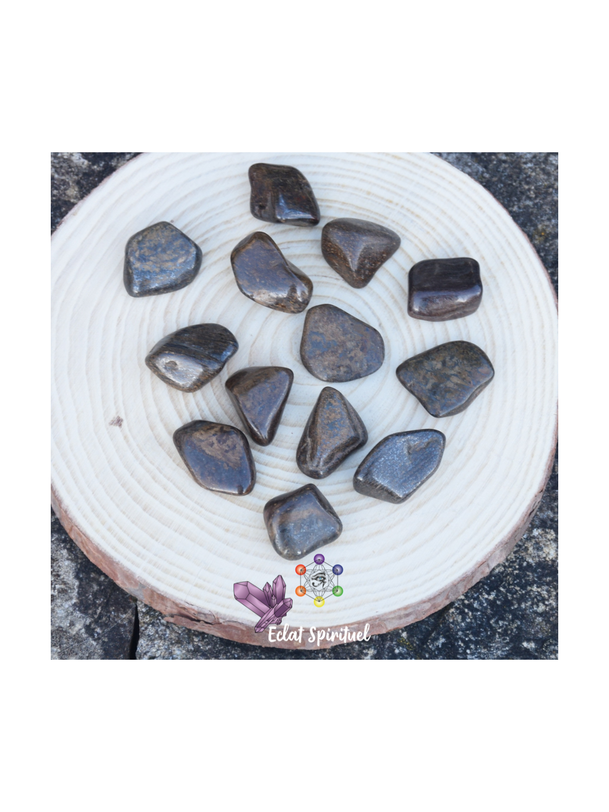 Bronzite en pierre roulée
