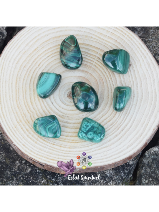 Malachite en pierre roulée