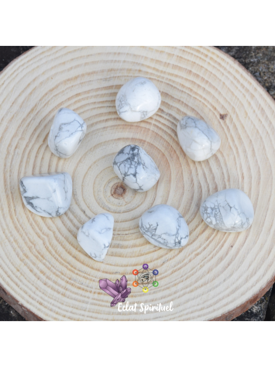 Howlite en pierre roulée