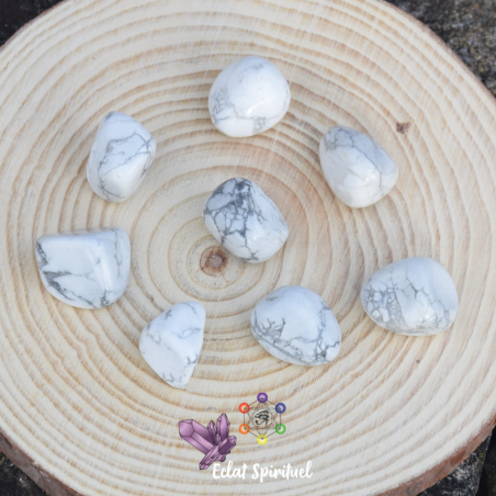 Howlite en pierre roulée